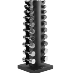 Colonne de stockage professionnelle ATX pour 10 paires d'haltères hexagonaux ou chromés