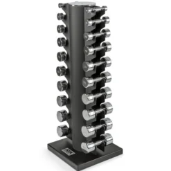 Colonne de stockage professionnelle ATX pour 10 paires d'haltères hexagonaux ou chromés