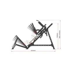 Combo leg press et hack squat pour entraînement complet des jambes - Charge max : 450 kg