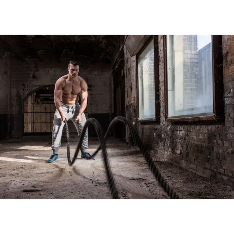 Corde battle rope de cross-training et Hyrox 9, 12 et 15 mètres - Préparation Physique intense