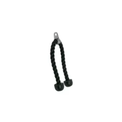 Corde de tirage pour triceps / biceps en nylon et protection en caoutchouc