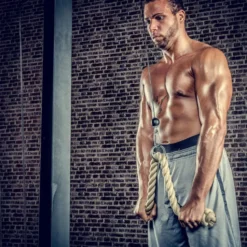Corde naturelle 80 cm pour l'entraînement des triceps à la poulie