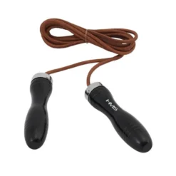 Corde à sauter avec roulements à billes et câble en cuir de qualité - 2,7 m