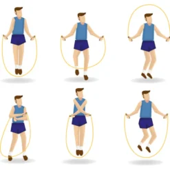 Corde à sauter ergonomique avec poignets pondérées ergonomiques - 300 cm