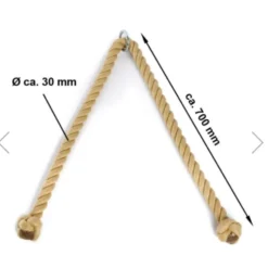 Corde à triceps avec oeillet d'attache pour entraînement à la poulie
