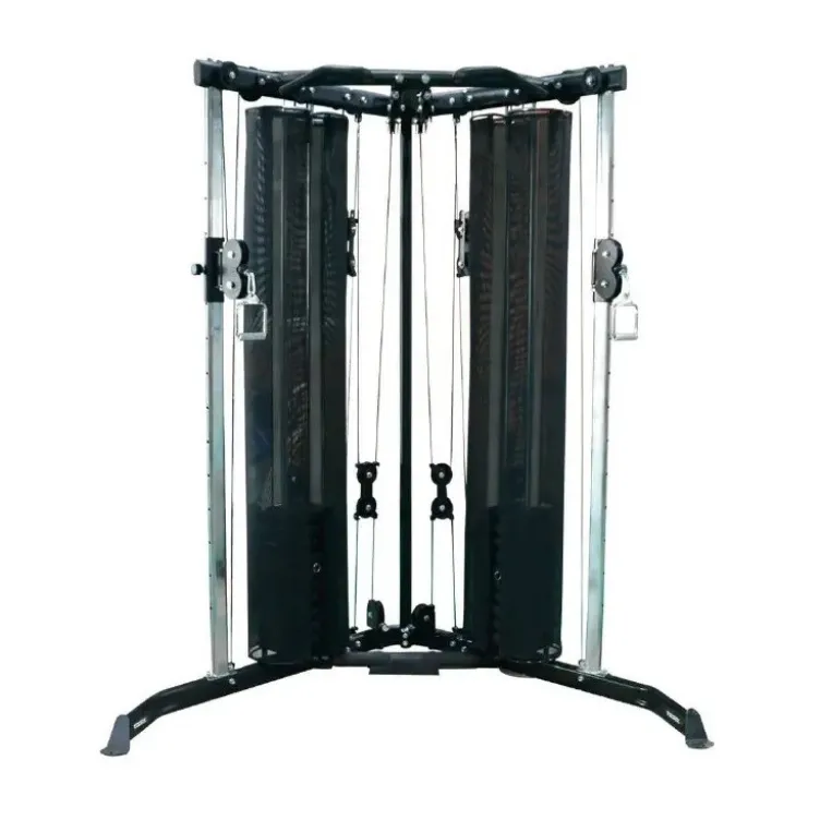 Cross trainer à double colonne de poids 2 x 50 kg - Poulie vis à vis home gym