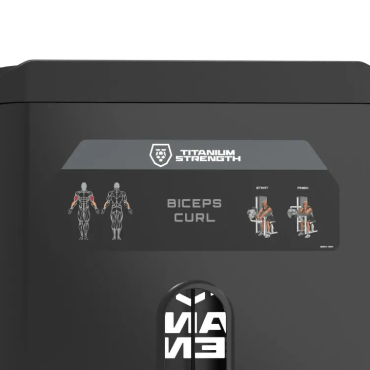 Curl Biceps Machine à charge guidée 125 kg pour salles de sport professionnelles - Titanium Strength Black Series RX BSRX-S54