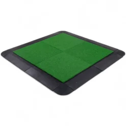 Dalle de sol avec revêtement synthétique et caoutchouc pour zone de cross-training et musculation - 50 x 50 x 2 cm