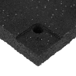 Dalles de sol en caoutchouc SBR et picots EPDM gris 100 x 100 x 2 cm pour salle de musculation et fitness