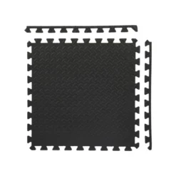 Dalles de sol 60 x 60 cm par lot de 4 épaisseur 12 mm pour Home gym ou salle de sport
