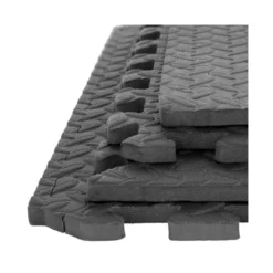 Dalles de sol 60 x 60 cm par lot de 4 épaisseur 12 mm pour Home gym ou salle de sport