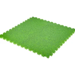 Dalles puzzle de protection pour le sol 100 x 100 x 2 cm impression gazon pour salle de sport