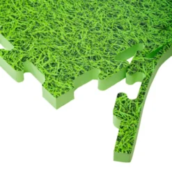 Dalles puzzle de protection pour le sol 100 x 100 x 2 cm impression gazon pour salle de sport