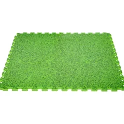 Dalles puzzle de protection pour le sol 100 x 100 x 2 cm impression gazon pour salle de sport