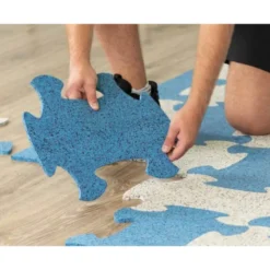 Dalles puzzles protectrices de sol pour exercices de fitness en home-gym