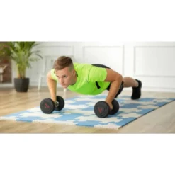 Dalles puzzles protectrices de sol pour exercices de fitness en home-gym