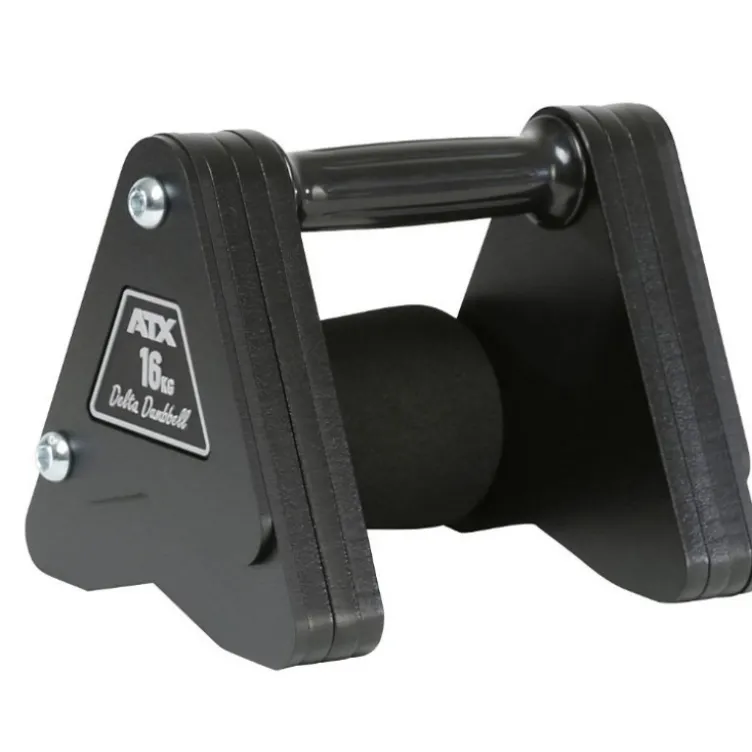 Delta Dumbbell professionnel ATX de 4kg à 28kg - Haltère court avec poignée de 30 mm