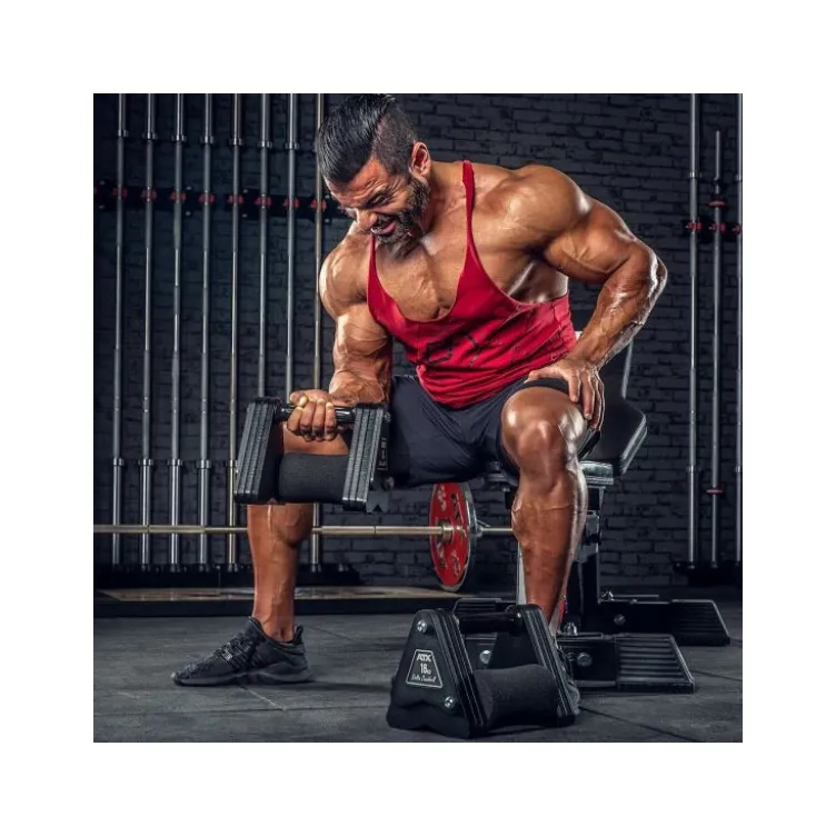 Delta Dumbbell professionnel ATX de 4kg à 28kg - Haltère court avec poignée de 30 mm