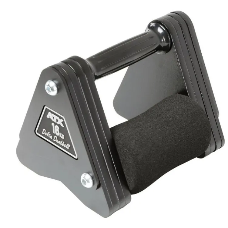 Delta Dumbbell professionnel ATX de 4kg à 28kg - Haltère court avec poignée de 30 mm