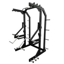 Demi rack à squat avec Jammer Arms pour training de musculation en salle professionnelle - Crochet de sécurité