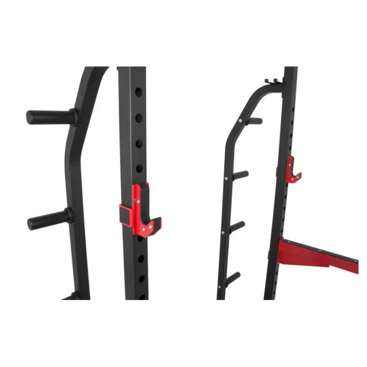 Demi-rack à squat de culturisme semi-pro avec capacité de charge 272 kg - Heavy Duty Half Rack RH50 Titanium Strength