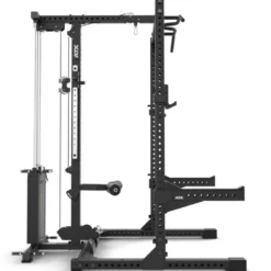 Demi-rack à squat de musculation avec poulie haute et basse à charge guidée 125 kg de marque ATX - Série 700