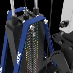 Demi-rack à squat de musculation avec poulie haute et basse à charge guidée 125 kg de marque ATX - Série 700