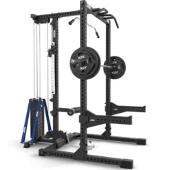 Demi-rack à squat de musculation avec poulie haute et basse à charge guidée 125 kg de marque ATX - Série 700