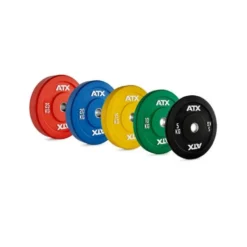 Disque de musculation olympique en caoutchouc colorés ATX Bumper