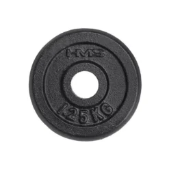 Disque de poids noir en fonte avec un diamètre de 30mm - 1,25 à 20 KG