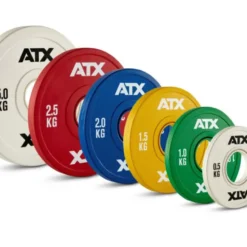 Disques de musculation olympiques de couleur 0,5 à 5 kg - Revêtement en caoutchouc