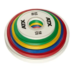 Disques de musculation olympiques de couleur 0,5 à 5 kg - Revêtement en caoutchouc