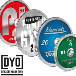 Disques de poids calibrés ATX 50 mm en acier plein pour exercices de force - Design personnalisable