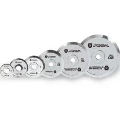 Disques de poids chromés olympique avec profil ultra-fin et faible tolérance de poids de 1,25 à 20 kg - Titanium Strength