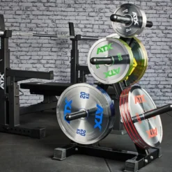 Disques de poids en acier massif chromé calibrés de 5 à 25 kg