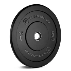 Disques de poids olympiques HD Titanium Strength 5 à 25 kg - Bumpers plates 50 mm design noir