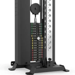 Double station de traction ATX à fixation murale avec colonne de poids de 65 kg - Cable Pulley 4000