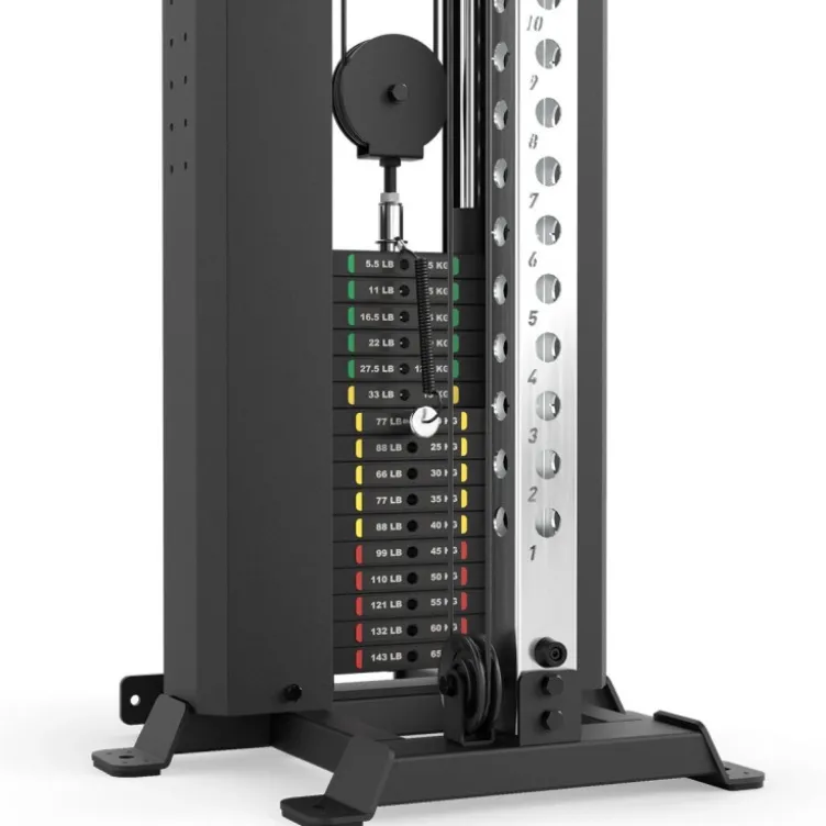 Double station de traction ATX à fixation murale avec colonne de poids de 65 kg - Cable Pulley 4000