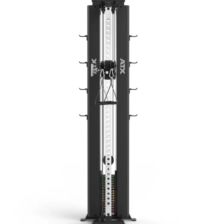 Double station de traction ATX à fixation murale avec colonne de poids de 65 kg - Cable Pulley 4000