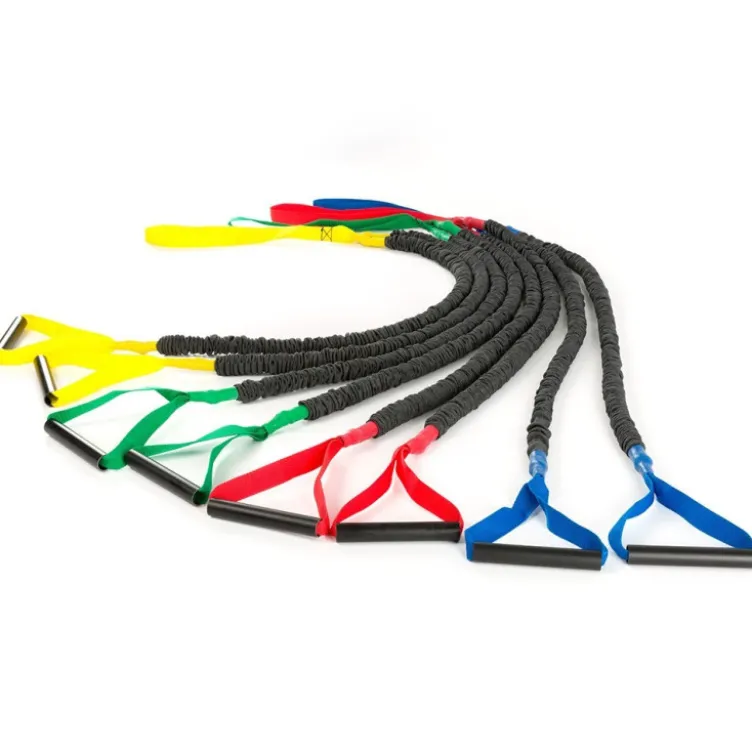 Elastiques fonctionels pour exercices de musculation Tube PRO résistance 1 à 4