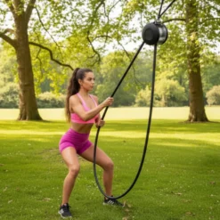 Endless Rope avec 6 niveaux de résistance - Système de corde sans fin pour exercices physiques avec mouvement bidirectionnel