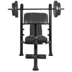 Ensemble banc de musculation multifonctions Pupitre à Biceps - Leg Curl Extension - Chandelles avec barre et 35 kg de poids