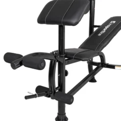 Ensemble banc de musculation multifonctions Pupitre à Biceps - Leg Curl Extension - Chandelles avec barre et 35 kg de poids