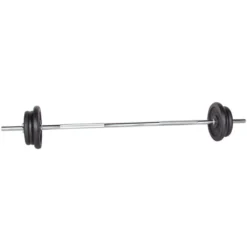 Ensemble complet avec barre de musculation standard 160 cm / Paire d'haltères de musculation / 80 kg de poids