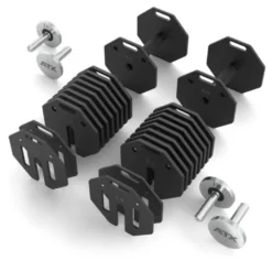 Ensemble complet avec une paire d'haltères octogonales ATX 2 x 24 kg avec support de rangement
