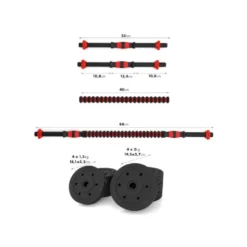 Ensemble complet de 2 set d'haltères pour exercices de musculation en Home Gym