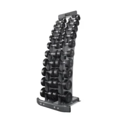 Ensemble complet d'haltères ronds en caoutchouc et support de rangement 2 à 20 kg - TV20 Titanium Strength