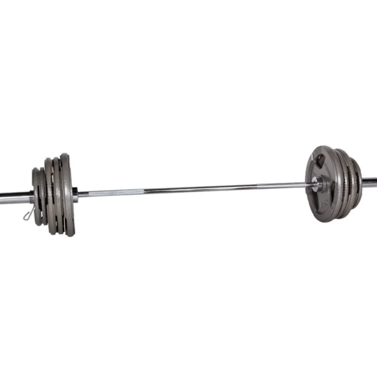Ensemble complet 150 kg avec barre olympique 180 cm et haltères de musculation avec disques de poids à poignées