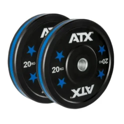 Ensemble économique - Pack barre de musculation et 100 kg de bumper plates ATX pour haltérophilie