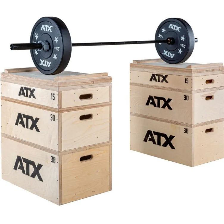 Ensemble de Jerk Block en bois empilables pour Strongman